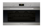 فرن غاز مدمج Ariston مقاس 90 سم، شواية كهربائية، مؤقت رقمي، سعة 98 لتر، ستانلس ستيل GESM 55 IX A 30
