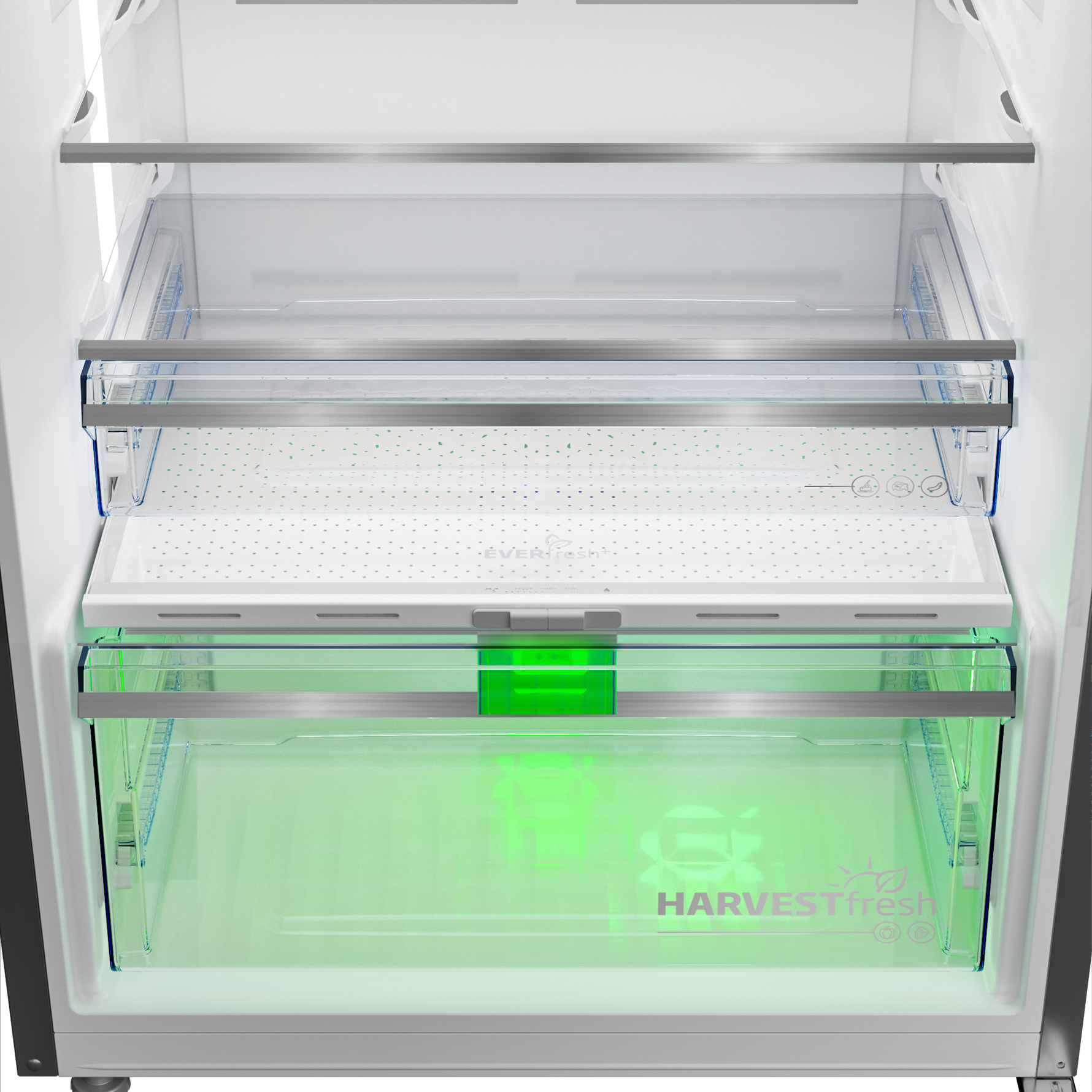Beko 406L No Frost Refrigerator with ProSmart Inverter & Digital Display, RDNE455M20XBIDTEWEG - Stainless Steel