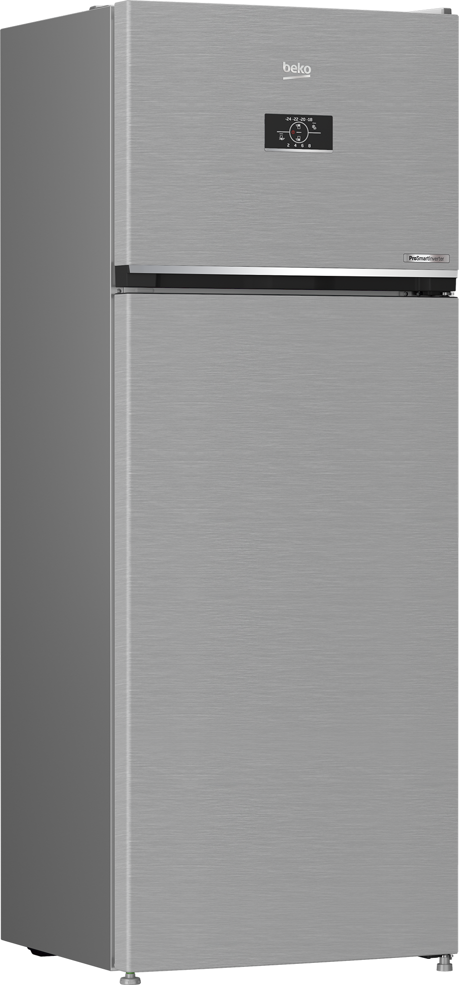 ثلاجة Beko نوفروست 406 لتر ديجيتال إنفرتر، RDNE455M20XBIDS - فضي