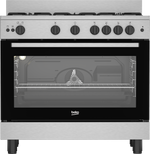 Beko Cooker 90cm 5 Burners Cast Iron 2 Fans Full Safety, BGGR 12113 GXF