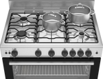 Beko Cooker 90cm 5 Burners Cast Iron 2 Fans Full Safety, BGGR 12113 GXF