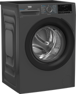 غسالة ملابس Beko سعة 8 كجم، 1400 لفة، إنفرتر بتقنية البخار، WFST87XA - فضي غامق