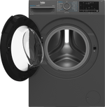 غسالة ملابس Beko سعة 8 كجم، 1400 لفة، إنفرتر بتقنية البخار، WFST87XA - فضي غامق
