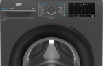 غسالة ملابس Beko سعة 8 كجم، 1400 لفة، إنفرتر بتقنية البخار، WFST87XA - فضي غامق