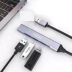 Onten OTN-5701 USB 3.0 To 4 Ports HUB – Supper Slim – Up to 5Gbp - Silver