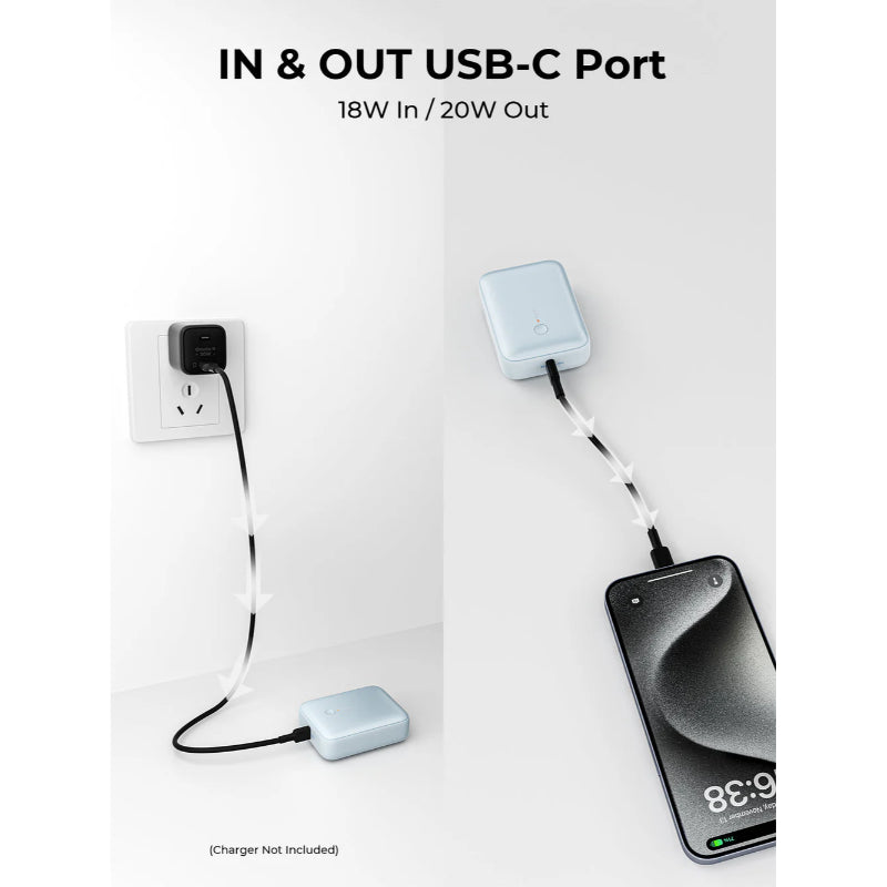 Aukey Spark Mini Wired Power Bank 10000mAh 15W PB-Y55 – Grey