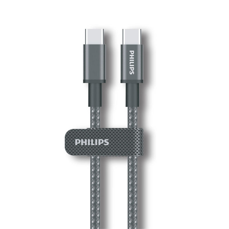 Philps Cable Type-C To Type-C 60W 3.3FT 1.M DLC7030C - Black
