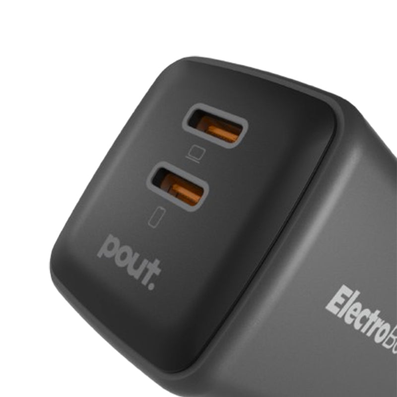 Pout Charger Home Adapetr 45W Gan USB-C - Black