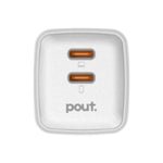 Pout Charger Home Adapetr 45W Gan USB-C - White