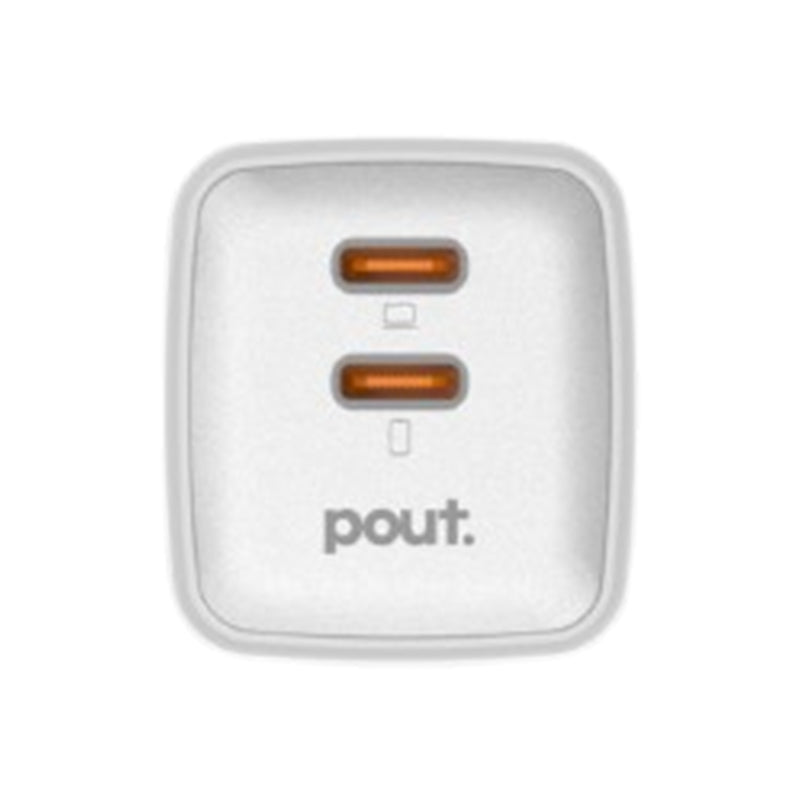 Pout Charger Home Adapetr 45W Gan USB-C - White