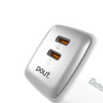Pout Charger Home Adapetr 45W Gan USB-C - White