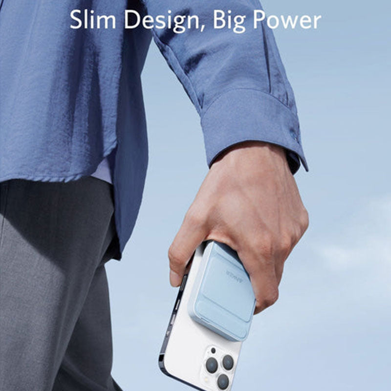Anker Power Bank Wireless Core Magnetic With Bracket A1611H31 - Blue