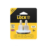 I Lock Power Lock Travel Plug Adapter Converter 16A - Black