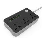 Ldnio Power Strip 3 Power Socket 6 USB 2.M 