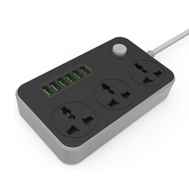 Ldnio Power Strip 3 Power Socket 6 USB 2.M 