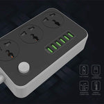 Ldnio Power Strip 3 Power Socket 6 USB 2.M 