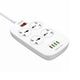 لدنيو مشترك كهرباء 4 مقبس كهرباء 4 منافذ USB 2500 وات 2 متر