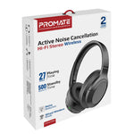 Promate ANC High-Fidelity Stereo Wireless Headphone - Black