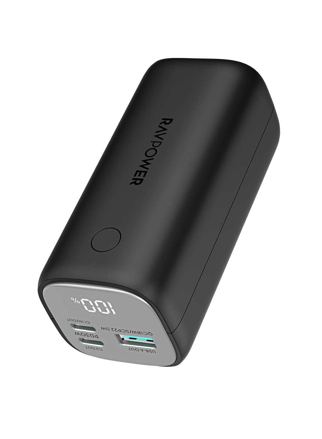 RAVPower 14000mAh 30W PD Power Bank – Black