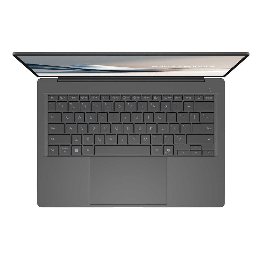 لابتوب ASUS Zenbook A14، Snapdragon X X1-26، رام 16GB، SSD 512GB، شاشة 14" WUXGA، Windows 11، UX3407QA-QD155W، رمادي Iceland Gray