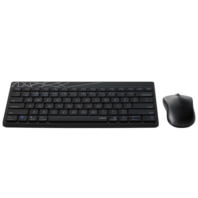 Rapoo Combo Mouse & Keyboard Wireless 8000M - Black