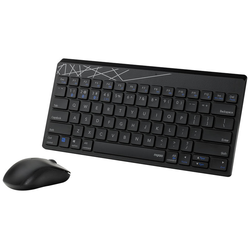 Rapoo Combo Mouse & Keyboard Wireless 8000M - Black