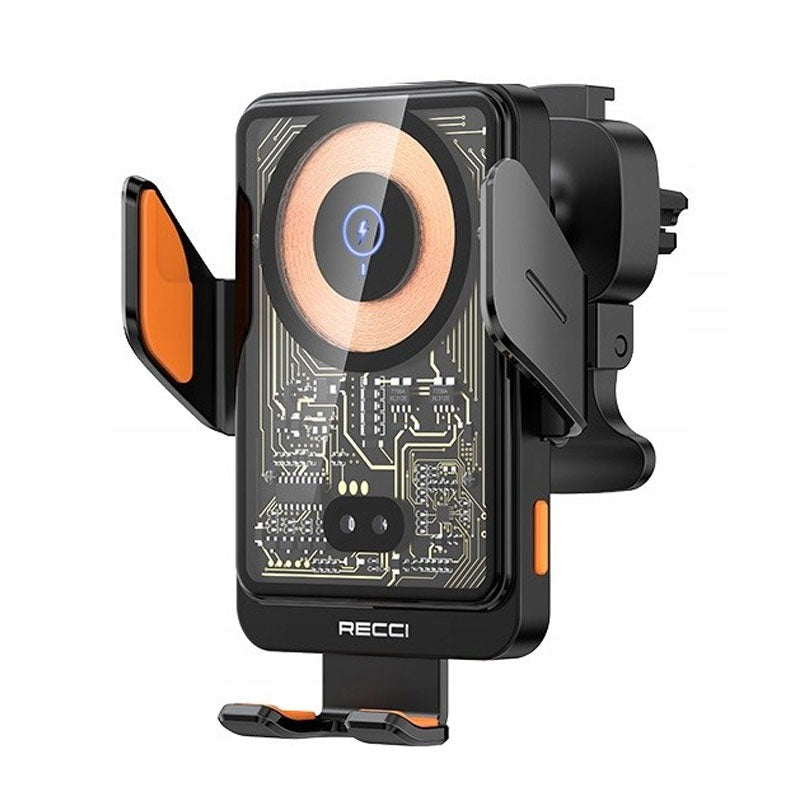 Recci RHO-C38 Charger Wireless Car Holder 15W - Black