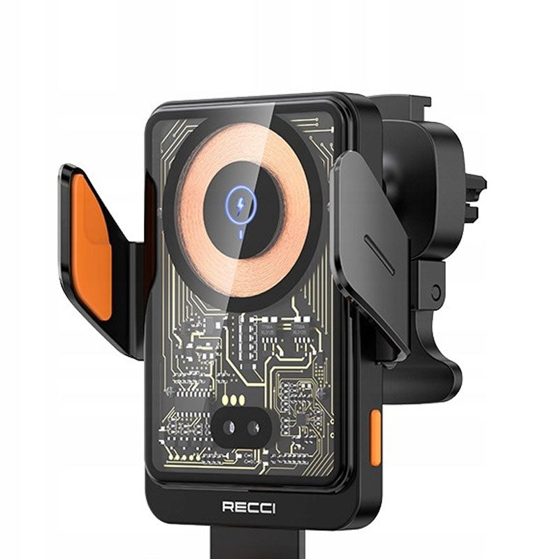 Recci RHO-C38 Charger Wireless Car Holder 15W - Black