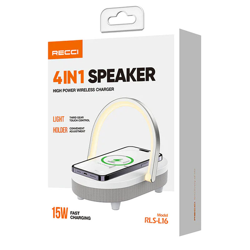 Recci RLS-L16 Wireless Charger 4 IN1 & Holder & Light Control 15W