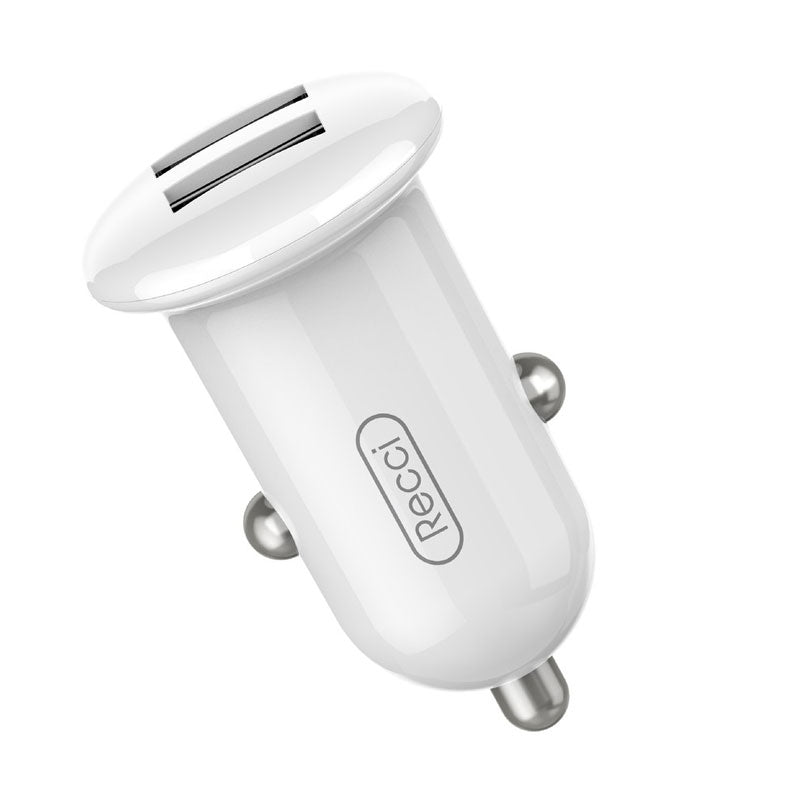 Recci RUC-D2 Charger Car Adapter Mushroom 3.4A 2-USB - White