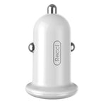 Recci RUC-D2 Charger Car Adapter Mushroom 3.4A 2-USB - White