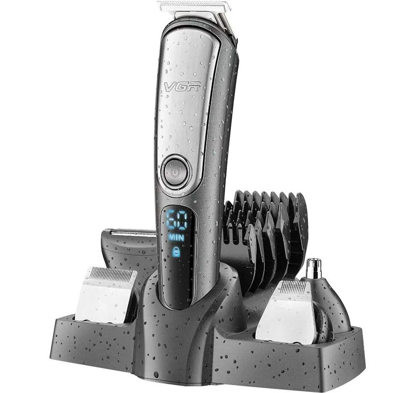 VGR Professional Digital 5 In 1 Rechargeable Wet and Dry Grooming Kit
