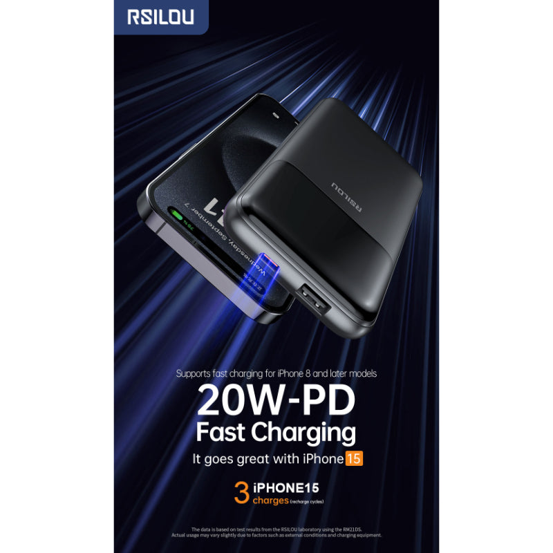 Rsilou Cabled Power Bank 10000mAh 22.5W R1012-001