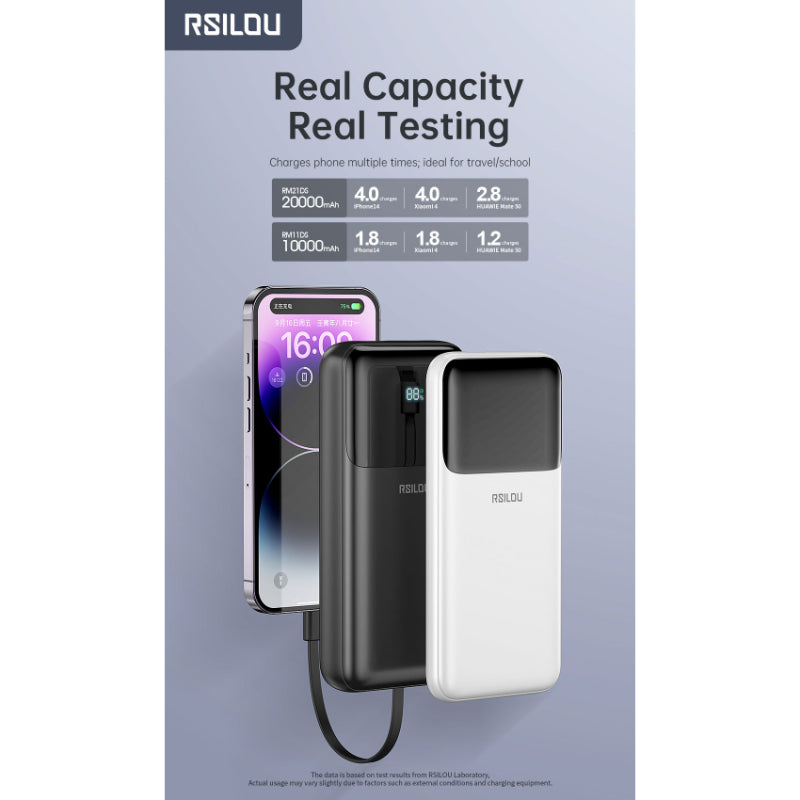 Rsilou Cabled Power Bank 10000mAh 22.5W R1012-001
