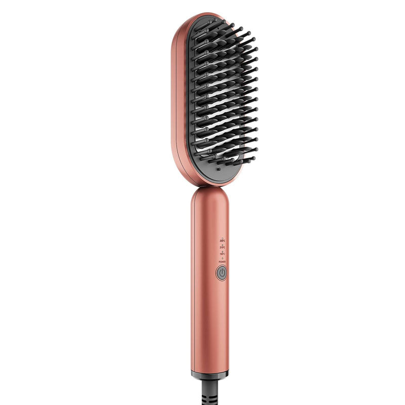 Rush Brush® S3 Lite Hair Straightener Brush - Rose Gold