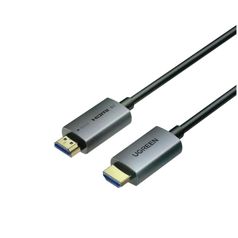 UGreen , 10M , 8k , HDMI Fiber Optic Cable Male to Male Aluminum Shell , HD183-55504 - Black