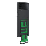 
Samsung Z Flip 4 Back Cover Silicone With Strap Leathers - Black
