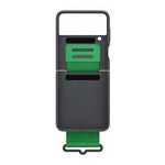 
Samsung Z Flip 4 Back Cover Silicone With Strap Leathers - Black

