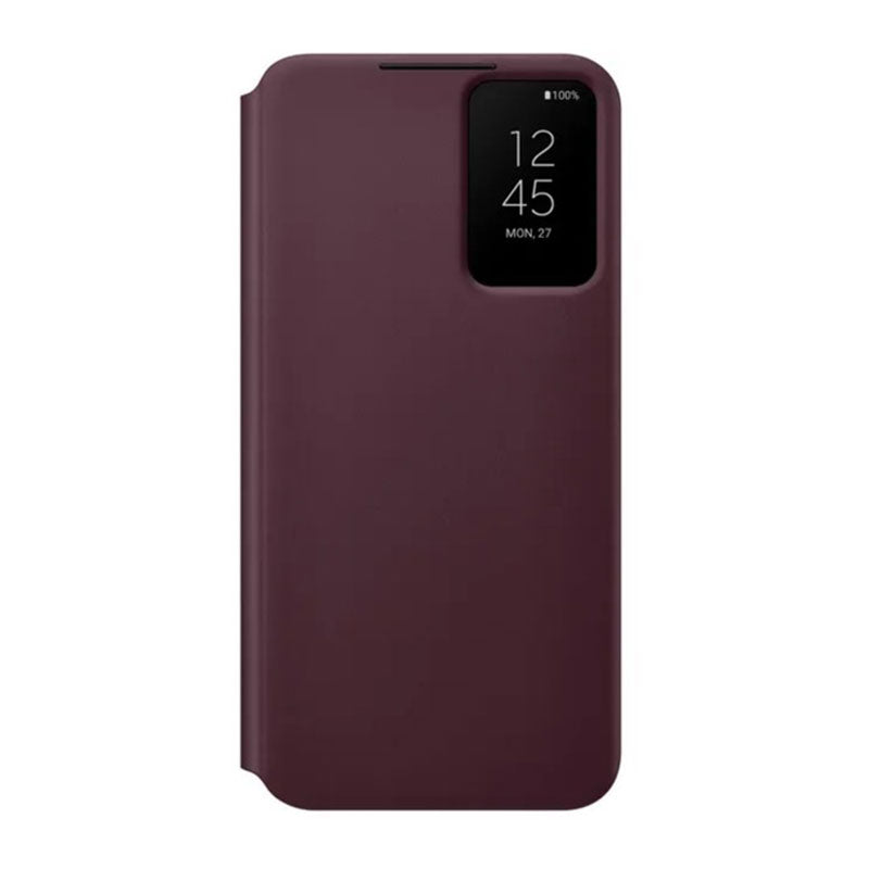 Samsung S22 Plus Cover Clear View - Dark Red