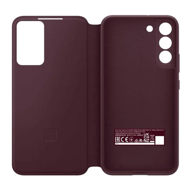 Samsung S22 Plus Cover Clear View - Dark Red