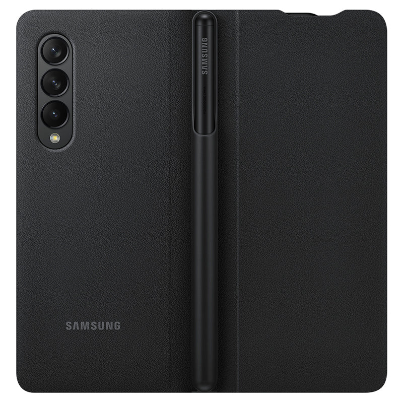 Samsung Z Fold 3 Flip Cover With Pen - Black