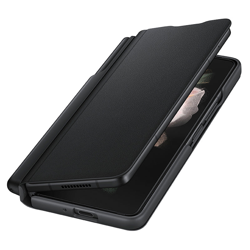 Samsung Z Fold 3 Flip Cover With Pen - Black