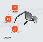 Porodo Lifestyle Polarized Sunglasses With Speaker - Black