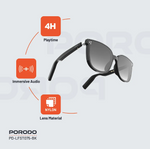Porodo Lifestyle Polarized Sunglasses With Speaker - Black