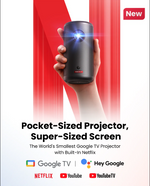 Nebula by Anker Capsule 3 Mini Google TV Projecto, D2425212 - Black