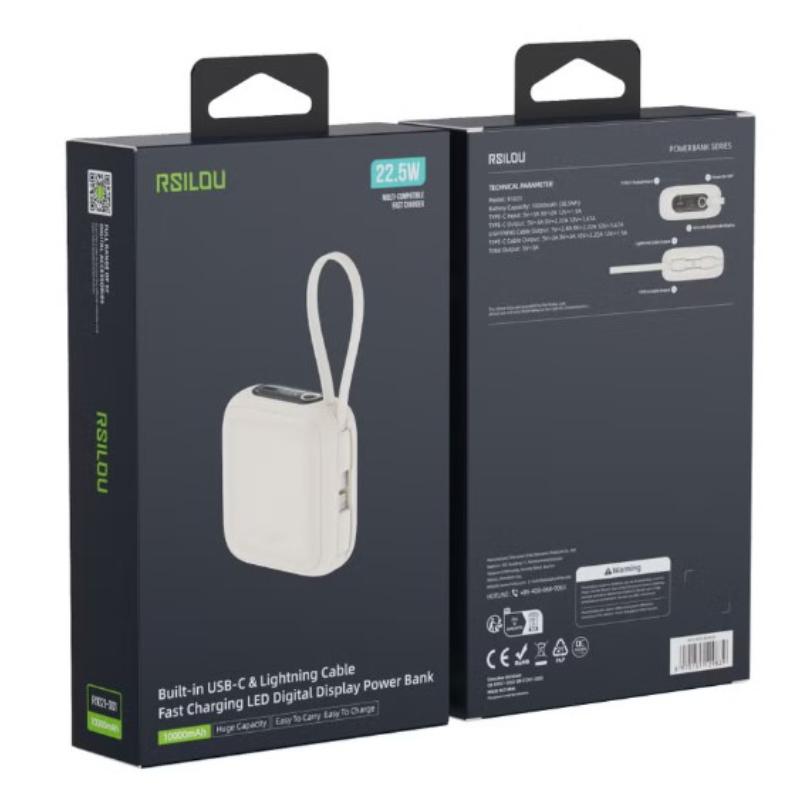 Rsilou Cabled Power Bank 10000mAh 22.5W R1021-001