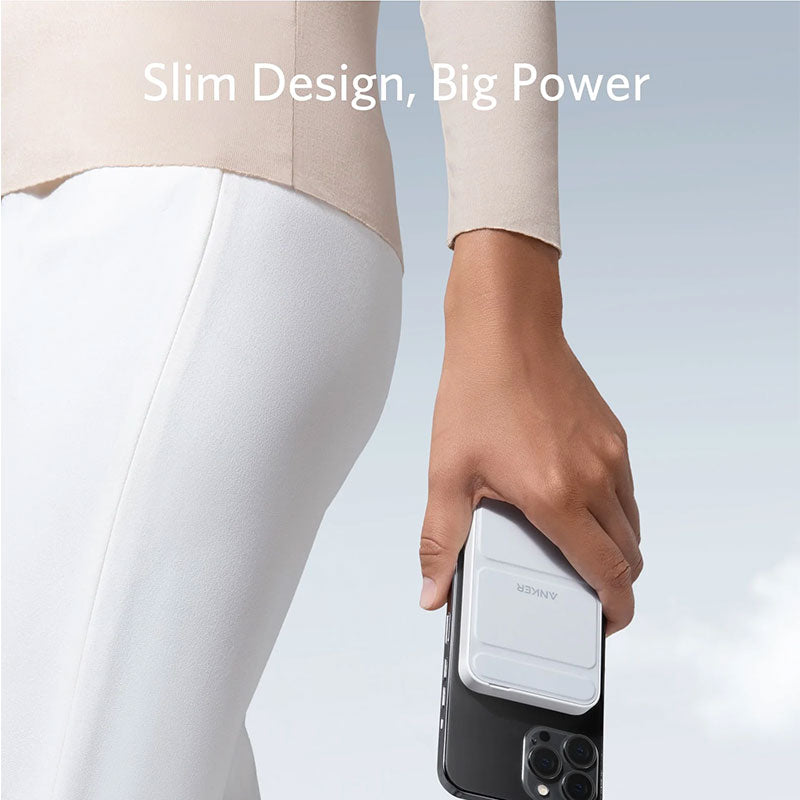 Anker Snap Charge Move Magnetic Wireless Portable Mag Go A1610H21 - White