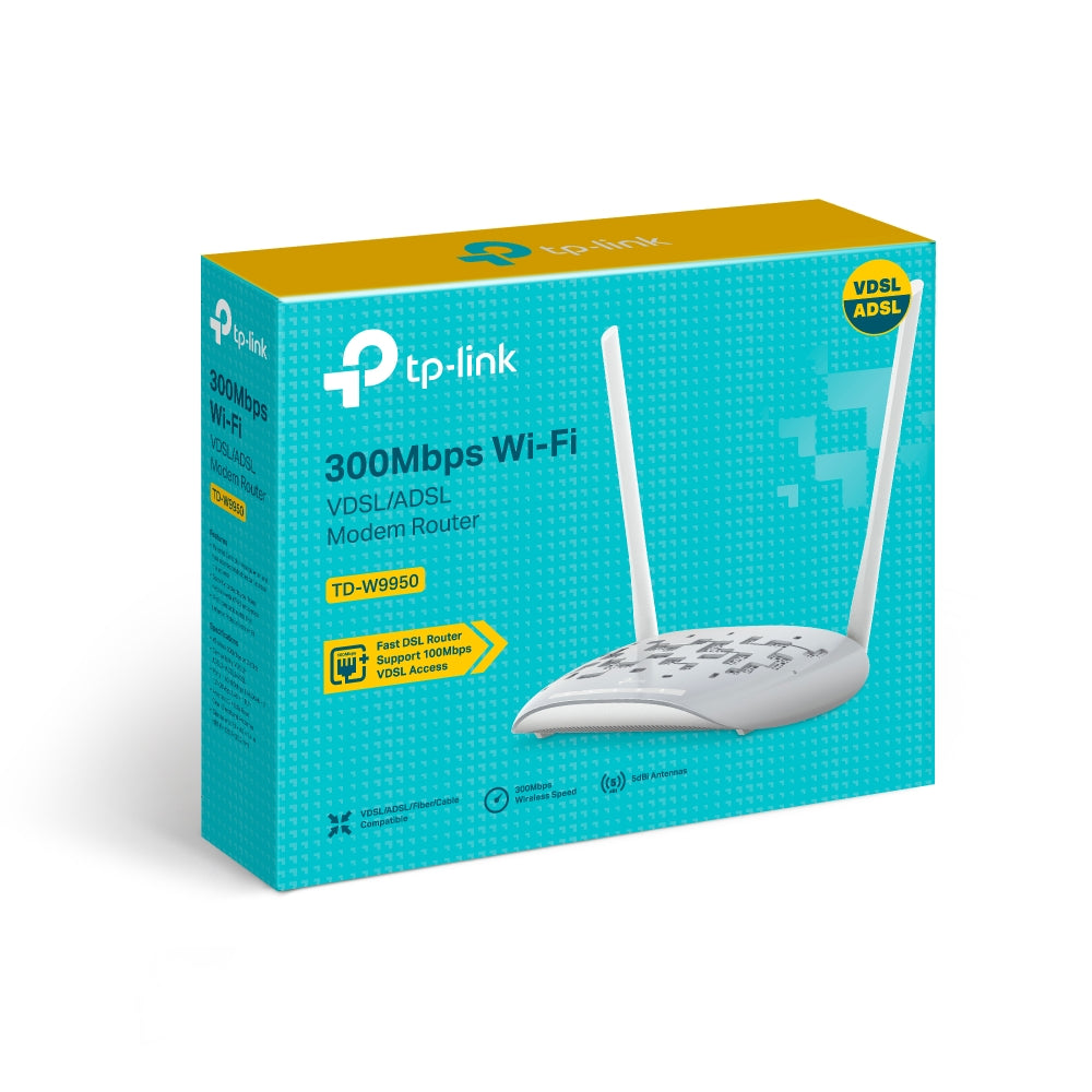 Tp-Link TD-W9950 , Modem Router N300 - White
