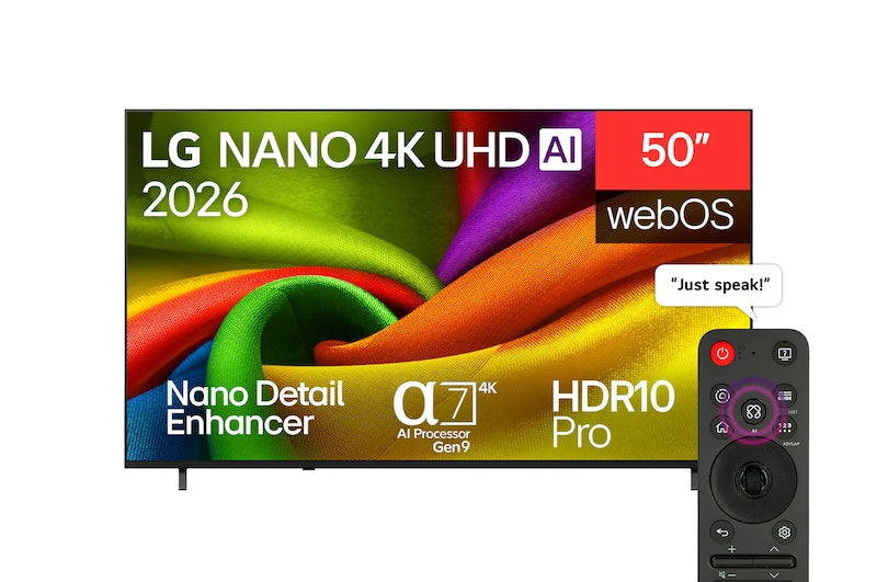 تلفزيون LG سمارت NanoCell 4K مقاس 50 بوصة – أسود (50NU850B6LA)