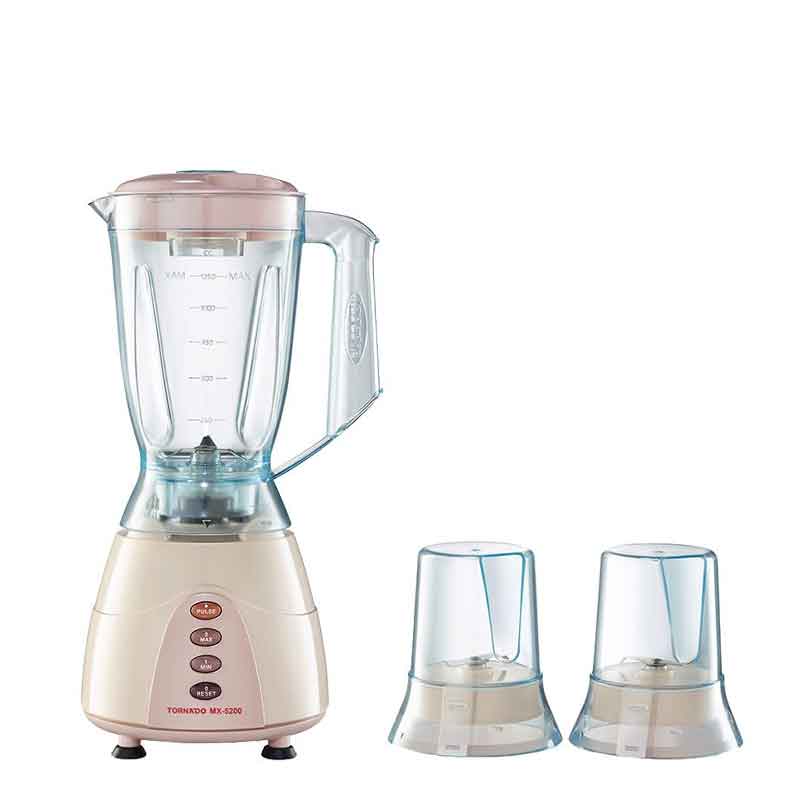 Tornado Electric Blender 500 Watt 1.5 Liter 2 Mills , Pink - MX5200/2-PINK
